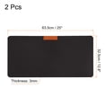 thumbnail image 2 of Uxcell 25x13" Desk Mat Protector, Dual Side Soft Smooth Mouse Pad Writing Mat, Black, 2 of 6