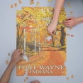 thumbnail image 3 of Fort Wayne, Indiana, Fall Colors Scene (1000 Piece Puzzle, Size 19x27, Challenging Jigsaw Puzzle for Adults and Family, Made in USA), 3 of 4