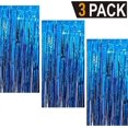 thumbnail image 2 of Cortinas con flecos de oropel metálico de 91 cm x 30 cm para fondo de fotos de fiestas y decoración de bodas (azul marino, 3 unidades), 2 of 2