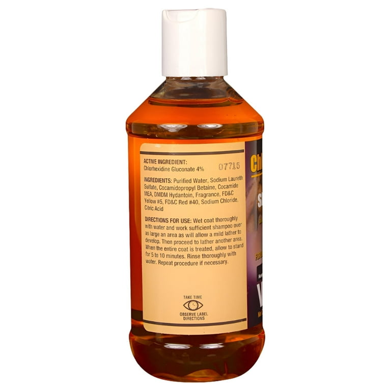 Vedco ChlorHex 2X 4 Antiseptic Pet Shampoo Chlorhexidine Dog Cat Horse 8 oz