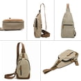 thumbnail image 3 of KL928 Outdoor Canvas Sling Bag Crossbody Backpack Casual Rucksack for Men Women Gift, 3 of 6
