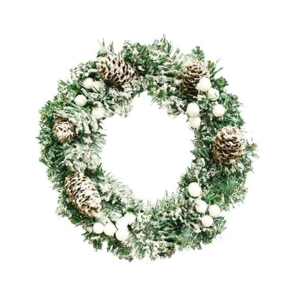 Jierger Christmas Wreaths Artificial Christmas Wreath and Coniferous Christmas Indoor and Outdoor Decorations, Christmas Door Wreath for Xmas Party Holiday Home Wall Window Decor