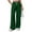 Green, variant on Chiccall Women's Straight Leg Sweatpants Drawstring Wide Leg High Elastic Waisted Pants Trousers with Pockets