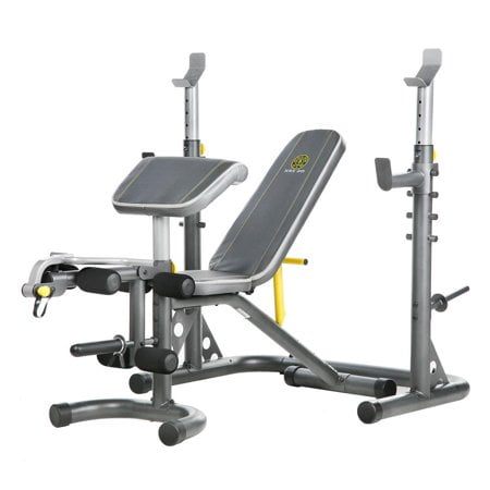 Gold S Gym Xr 8 1 Combo Weight Bench With 100 Lb Vinyl Weight Set