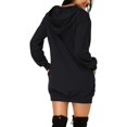 thumbnail image 3 of Jsaierl Robe à Capuche de Noël pour Femmes Manches Longues Imprimé Verre Tunique à Capuche Chandail en Molleton de Noël Robe de Fête avec Poches, 3 of 4