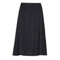 thumbnail image 5 of Satin Skirt for Women Mid Length High Waist Satin Elastic Flared Casual a Line Midi Skirt Work Skirts Black S, 5 of 5