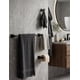 thumbnail image 2 of Kit Accesorios de Baño Maxims 4 Piezas Acero Inoxidable 304 Negro Mate Diseño Angular Barra 56cm Soporte Toalla Gancho Portapapel, 2 of 3