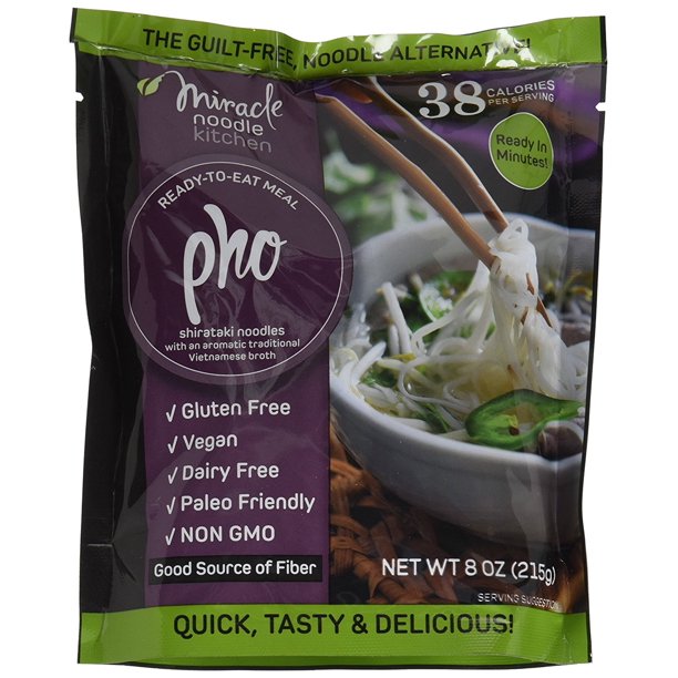 Miracle Noodle Gluten Free Ready to Eat Meals, Vegan Pho, 6 Countâ