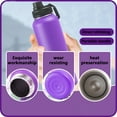 thumbnail image 5 of Arcticwind 40oz/1200ml Stainless Steel 304 Insulated Water Bottle with Handle - Large Capacity Thermal Cup for Outdoor, Travel, Sports, Camping & Hiking, Portable & Leakproof (BPA-Free), Purple, 5 of 8