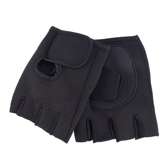 FOLOYORI 1 Pair Gym Gloves in Black for Strength Training and Weightlifting