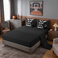 thumbnail image 4 of Erosebridal Vintage Cricket Bedding Comforter Set, Sport King Bedding Sets for Men and Boys, Black Reversible 7-Piece, 4 of 6