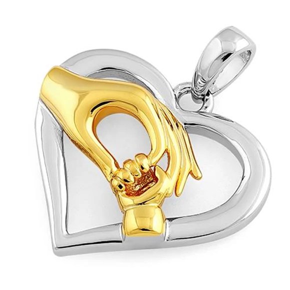 Baby Born Hand 925 Sterling Silver Pendant Jewelry