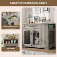 thumbnail image 6 of Danolapsi Furniture Style Dog Crate for Large Dogs, 44 Inch Heavy Duty Wooden Dog Kennel Furniture with Drawer & Side Storage and Bulit-in Feeding Station, 6 of 7