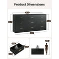 thumbnail image 5 of Miscoos 9 Drawer Dresser, 62.9" Large Deep Chest of Drawers,Wooden Dresser Storage Cabinet with 9 Drawers for Bedroom, Long Black Dressers for Living Room, Hallway,Nursery, 5 of 8