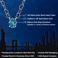 thumbnail image 2 of Gem Stone King 14K Yellow Gold London Blue Topaz Pendant Necklace for Women | 1.50 Cttw | Gemstone November Birthstone | Oval 8X6MM | With 18 inch Chain, 2 of 6