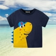 Quaouag 1-8 Years Summer Children's Dinosaur Short Sleeved T-shirt for