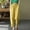 Yellow, variant on Idoravan Women's Plus Size Pants Fashion Women Comfortable Leisure Solid Ninth Pants Pockets Loose Pants