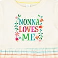 thumbnail image 4 of Inktastic Nonna Loves Me Granddaughter Girls Baby Dress, 4 of 5