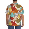 thumbnail image 5 of Disketp Men's Hawaiian Fall Maple Leaves Print Shirts Button Down Holiday Beach Shirts-Large, 5 of 7