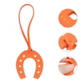 thumbnail image 3 of Llavero decorativo de moda con colgante de herradura de piel sintética en forma de U (naranja), 3 of 7