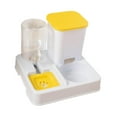 thumbnail image 4 of Alimentador automático de gatos doble tazón anti supervivencia removible 2 en 1 alimentador y dispensador de agua para viajes de cachorros pequeños amarillo, 4 of 10