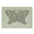 thumbnail image 1 of Ethnic Cutting Board, Hand Drawn Abstract Butterfly Various Design Elements Flowers Hearts, Decorative Tempered Glass Cutting and Serving Board, Small Size, Brown White, by Ambesonne, 1 of 1