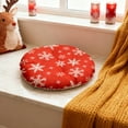 thumbnail image 6 of Luoshdecor Round Chair Cushion, Non Slip Soft Snowflakes Chair Pads for Christmas Kitchen Chairs Office Decor 15.7 in, 6 of 6