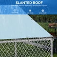 thumbnail image 4 of Dextrus Large Outdoor Dog Kennel with Metal Dog Gate,Heavy-Duty Dog Enclosure with Roof for Backyard and Farm Use -118.1" L x118.1 W x70.8 H, 4 of 5