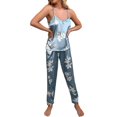 thumbnail image 1 of PENGXIANG Womens Pyjama Set Pyjamas en Soie Satin Longue 2pc Down Down Set Loungewear, 1 of 5