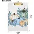 thumbnail image 3 of FMSHPON Thanksgiving Blue Pumpkin Leaves Clipboard Hardboard Wood Nursing Clip Board and Pull for Standard A4 Letter 13x9 inches, 3 of 5