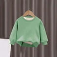 thumbnail image 5 of dazeni Toddler Boys Fleece Lined Pullover Warm Casual Basic Tops Solid Long Sleeve Ctrwneck Sweatshirts 2 Years, 5 of 5