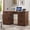 Walnut + Engineered Wood 34D, variant on 55" Farmhouse Executive Desk with Charging Station & Power Outlet, Home Office Computer Desk with 5 Drawers and Cabinet, Rustic Wood Writing Study Table with File Drawer, Walnut
