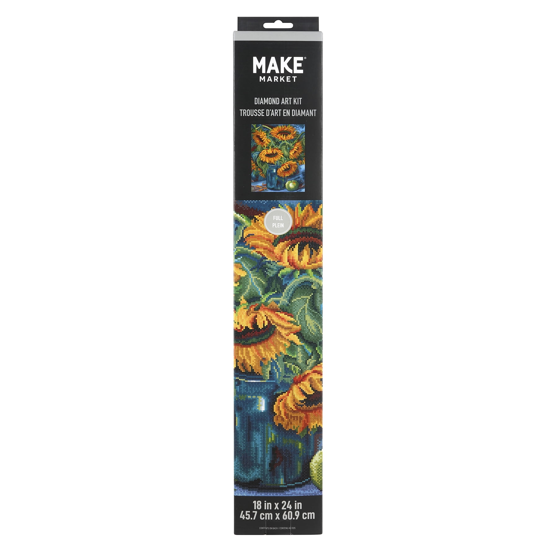 Sunflower Bouquet Painting Diamond Art Kit by Make Market - Full Drill with Gems & Tools - 18" x 24" Canvas - 6 Pack