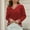 🔥 Red, variant on Sentmoon Women's Clothes V Neck Soft and Cozy Knitted Long Sleeve Fall Outfit Solid Color Plus Size Loose Women Blouse Trendy Winter for Cool Fall Days L