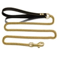 thumbnail image 5 of Dog Chain Leather Gold Dog Leather 4FT Stainless Steel 10mm Cuban Chain Dog Leather with Comfortable Handle, Suitable for Small, Medium and Large Dogs, 5 of 5