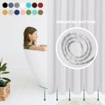 thumbnail image 4 of Biscaynebay Fabric Shower Stall Curtain Liners, White 54 Inch Width by 72 Inch Length, Water Resistant Bathroom Curtains, Rust Resistant Grommets (9 Holes) Weighted Bottom Machine Washable, 4 of 11