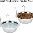 thumbnail image 4 of Pisexur Batería de cocina Cuenco de agua colgante para perrera, popular, de acero inoxidable para mascotas y perros. para la cocina del hogar, 4 of 5