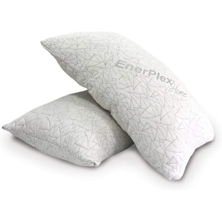 EnerPlex 2-Pack Luxury King Pillows CertiPUR-US Certified Adjustable Shredded Memory Foam Luxury King Size Pillow Machine Washable Bamboo Cover 36x20 Lifetime Promise Will Not Go Flat