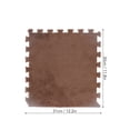 thumbnail image 4 of LAZIOEGR 10‑Piece Plush Foam Interlocking Floor Mat, Anti‑Slip, Cut‑Ready, Cozy Brown Carpet Tiles for Bedroom & Playroom, 4 of 9