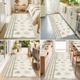 thumbnail image 4 of 2'x6' Rug Runners for Hallways Kitchen, Sage Green Pine Cones Non Slip Entryway Beside Floor Carpet Runner, Modern Art Checkered Farmhouse Washable Laundry Room Bedroom Throw Rugs Mat for Family Pet, 4 of 8