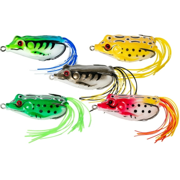 GOLURO Topwater Frog Lure Set - Bass Fishing Bait Kit