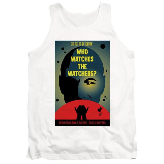 Trevco CBS2068-TK-2 Star Trek & Tng Season 3 Episode 4 Adult Cotton Tank Top, White - Medium
