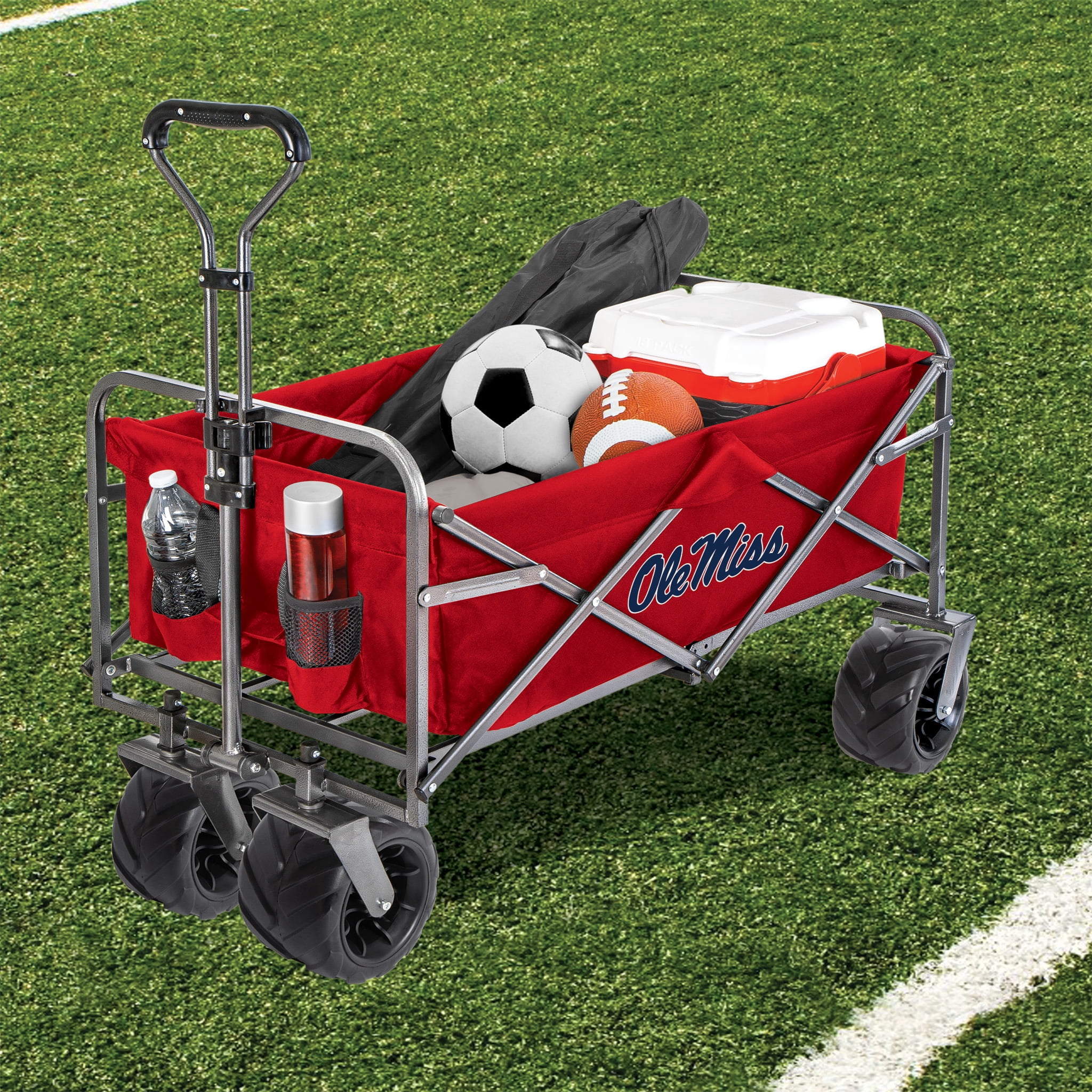 Smart Design Collegiate Heavy Duty Sports Wagon- Ole Miss Rebels