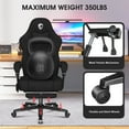 thumbnail image 5 of Gaming Chairs,Douxlife Heavy Duty Extra Large Gaming Chairs with Footrest and Breathable Fabric,Ergonomic Computer Chairs Office Chairs With 350LBS Load Bearing,Black, 5 of 11