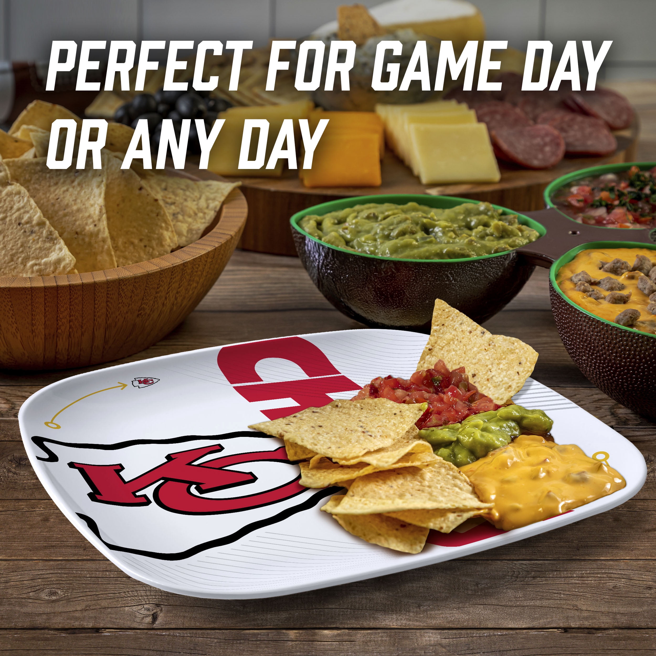 YouTheFan NFL Kansas City Chiefs Large Party Plate