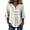 Beige, variant on Women's Striped V-Neck Blouse, 3/4 Sleeve Peplum Cuff Half Button Down Casual Shirt, Loose Fit Top Suitable for Office Wear and Daily Casual Outfits, Versatile and Comfortable Design Red XXL