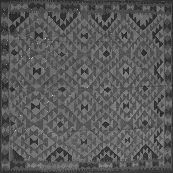 Ahgly Company Indoor Square Southwestern Gray Country Area Rugs, 8' Square