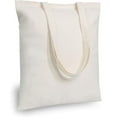 thumbnail image 2 of MyOrganicBag Unisex Cotton Blank Shopper Tote Bags, Beige, 12-Piece, 2 of 9