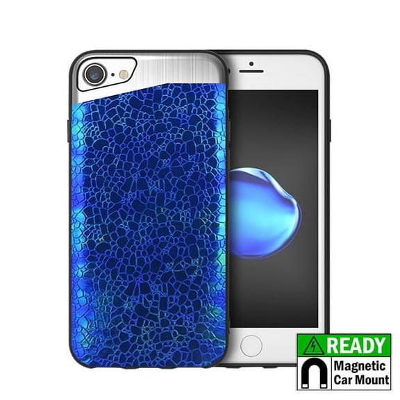 GSA Blade Carbon Hybrid Case For iPhone 8 Plus/7 Plus - NEON BLUE