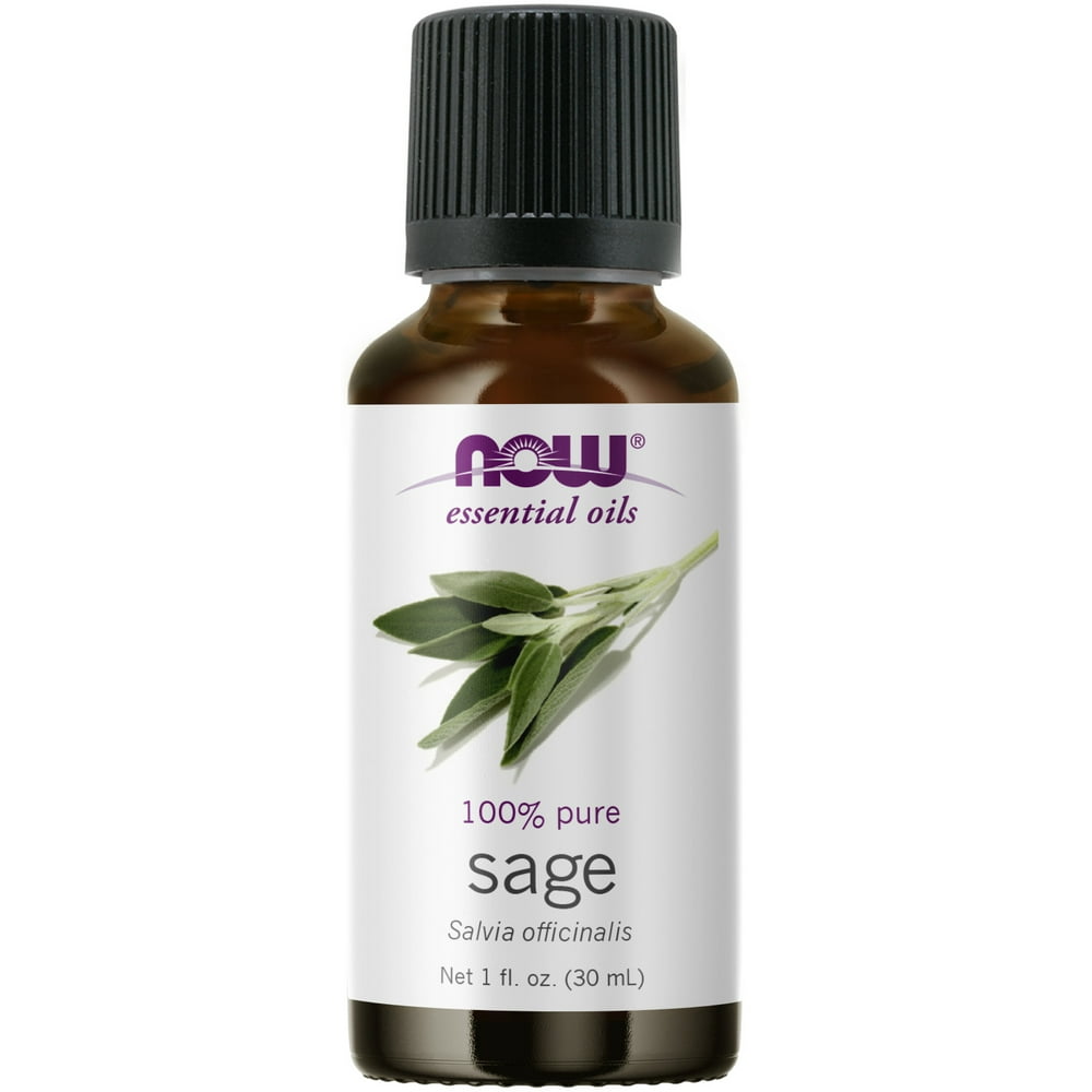 NOW Essential Oils, Sage Oil, Normalizing Aromatherapy Scent, Steam Distilled, 100 Pure, Vegan